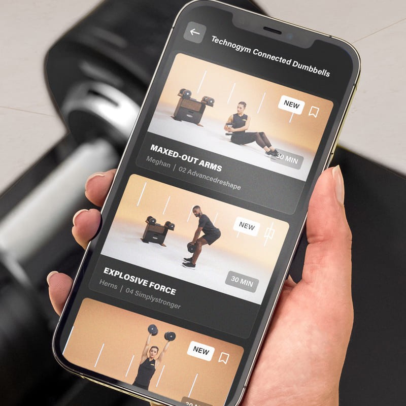 Гантели с регулируемым весом Technogym Connected Dumbbells